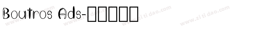 Boutros Ads字体转换